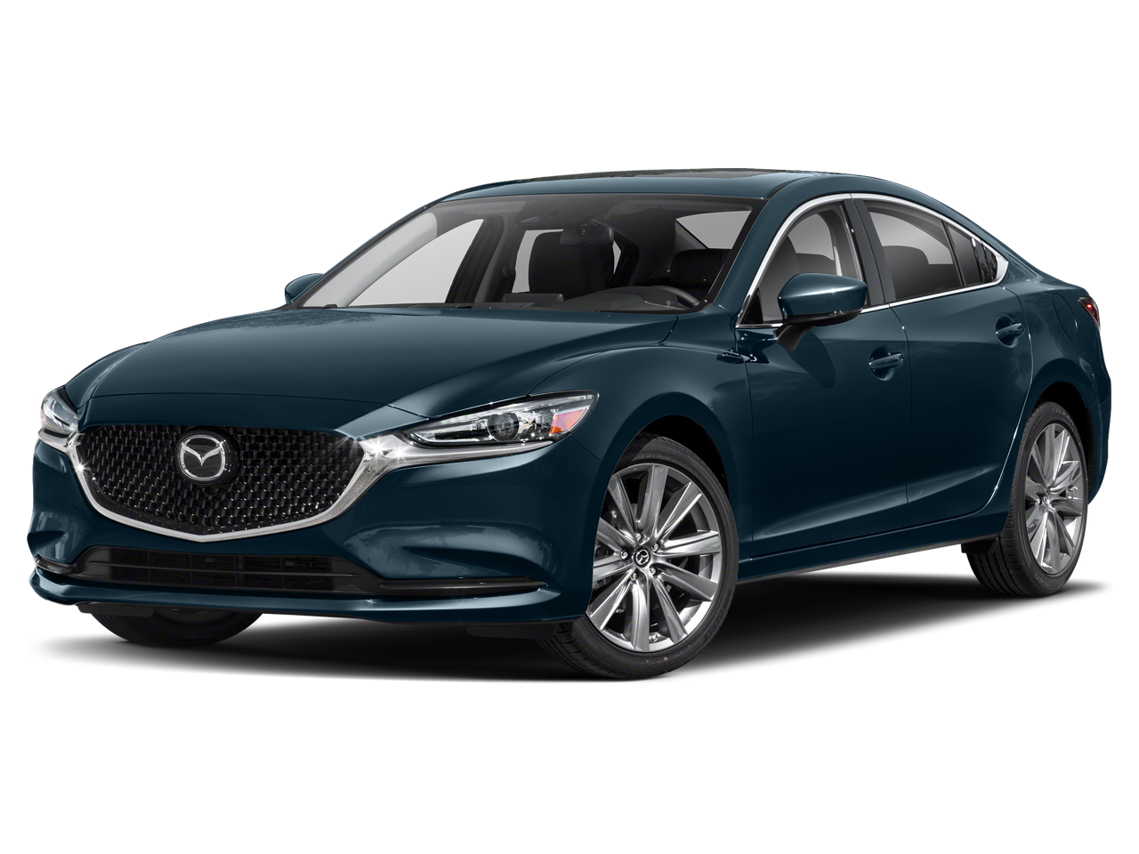 2021 Mazda Mazda6 Touring in Deep Crystal Blue Mica — front three-quarter view