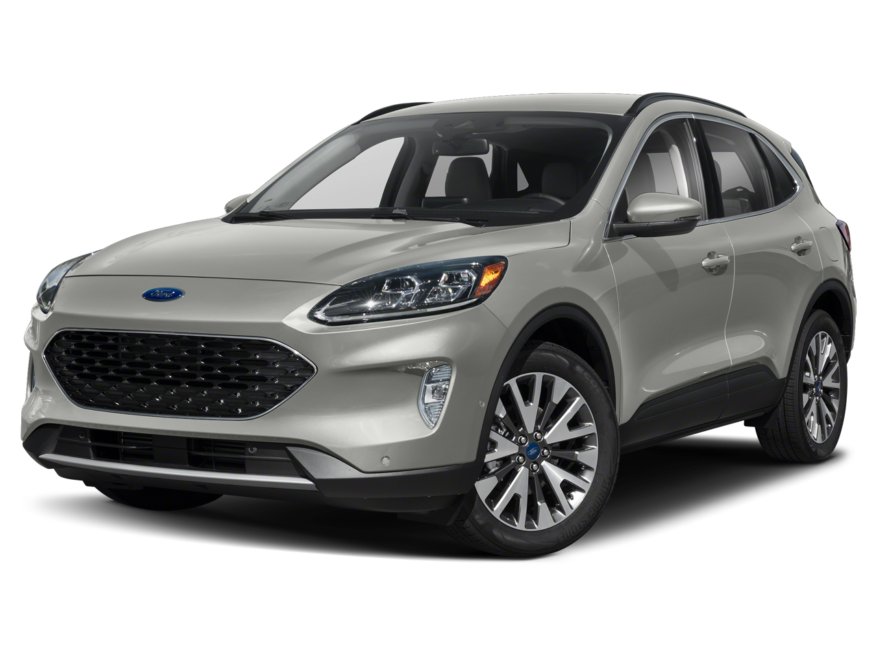 2022 Ford Escape Titanium in Silver Metallic — front three-quarter view