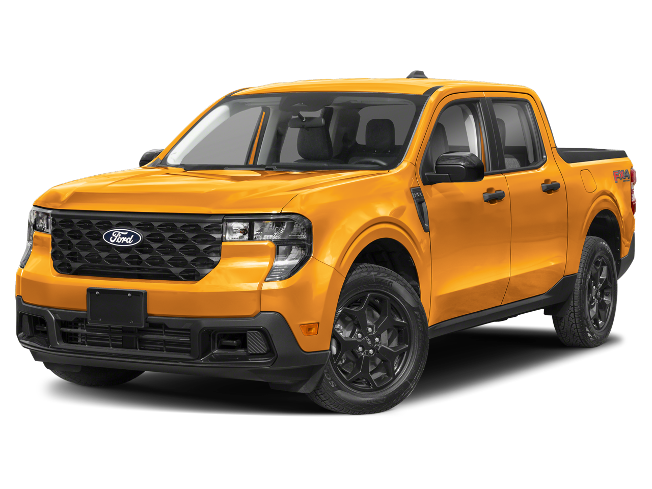 2026 Ford Maverick XLT in Orange Fury Metallic Tri-Coat — front three-quarter view