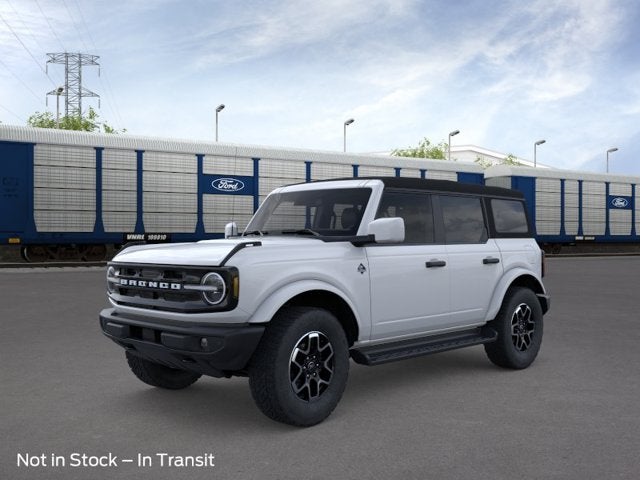 2026 Ford Bronco Outer Banks in Oxford White — front three-quarter view