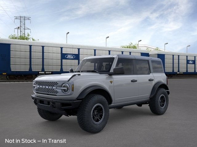 2026 Ford Bronco Badlands in Avalanche Gray — front three-quarter view