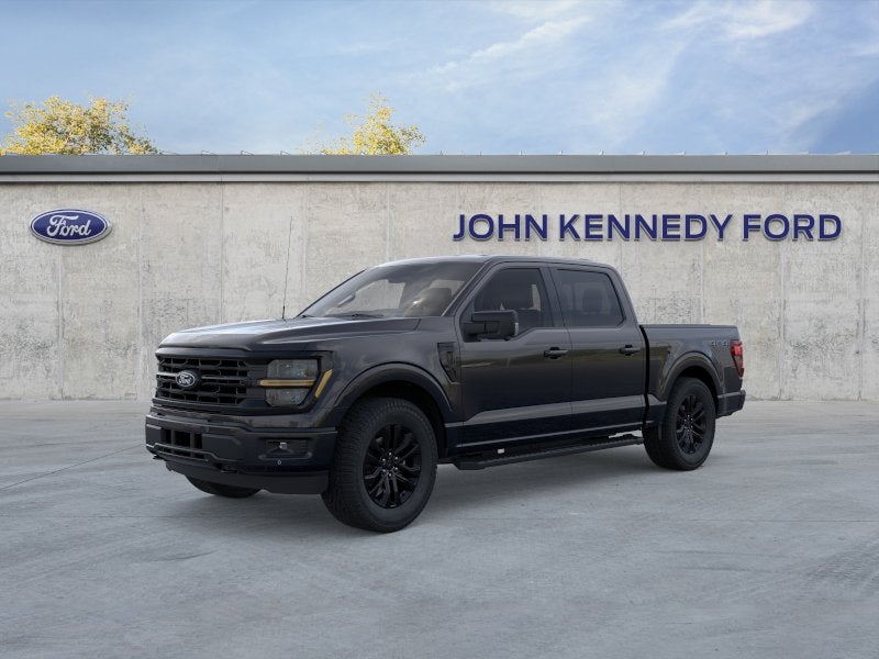 2026 Ford F-150 XLT in Agate Black Metallic — front three-quarter view