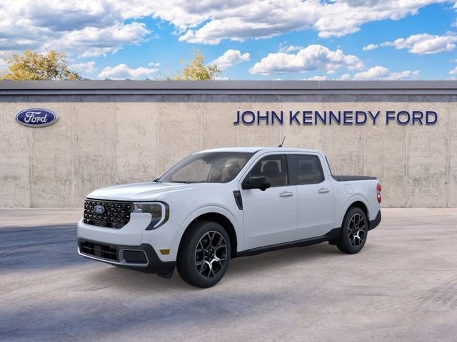 2026 Ford Maverick LARIAT in Space White Metallic — front three-quarter view