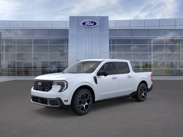 2025 Ford Maverick LARIAT in Space White Metallic — front three-quarter view
