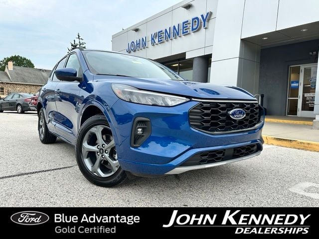 2023 Ford Escape ST-Line Select in Blue Metallic — front three-quarter view