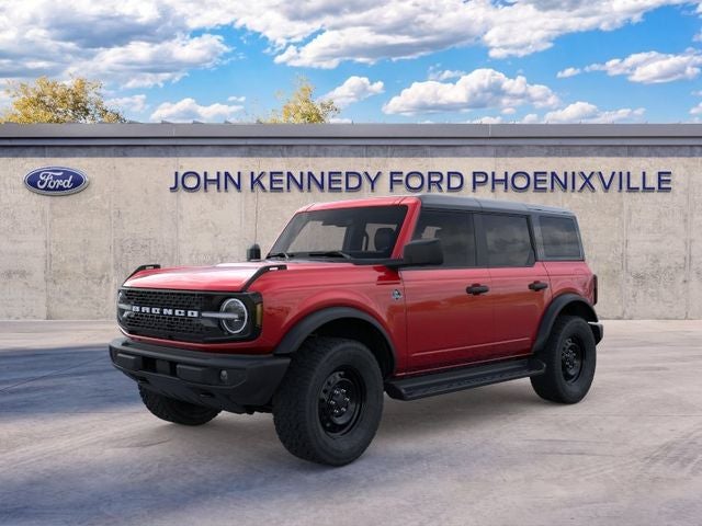 2026 Ford Bronco Outer Banks in Ruby Red — front three-quarter view