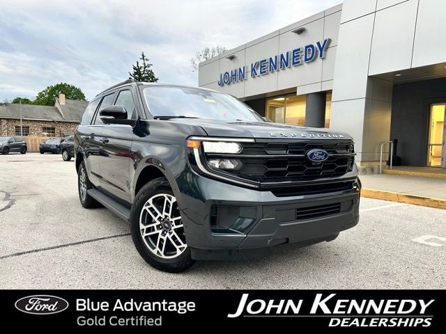2025 Ford Expedition Active in Blue Metallic — front three-quarter view