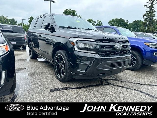 2022 Ford Expedition Limited in Black Metallic — front three-quarter view