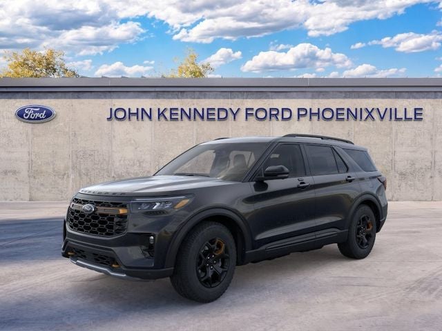 2026 Ford Explorer Tremor in Black Metallic — front three-quarter view