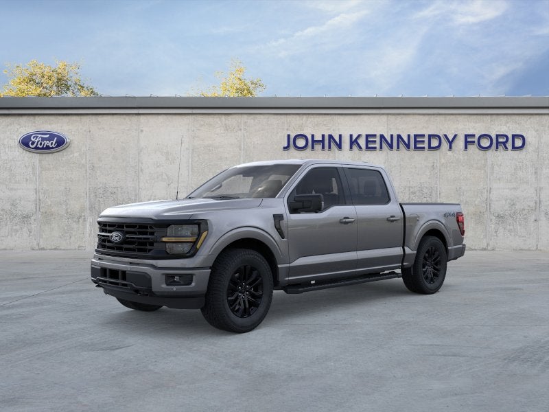 2026 Ford F-150 XLT in Gray Metallic — front three-quarter view