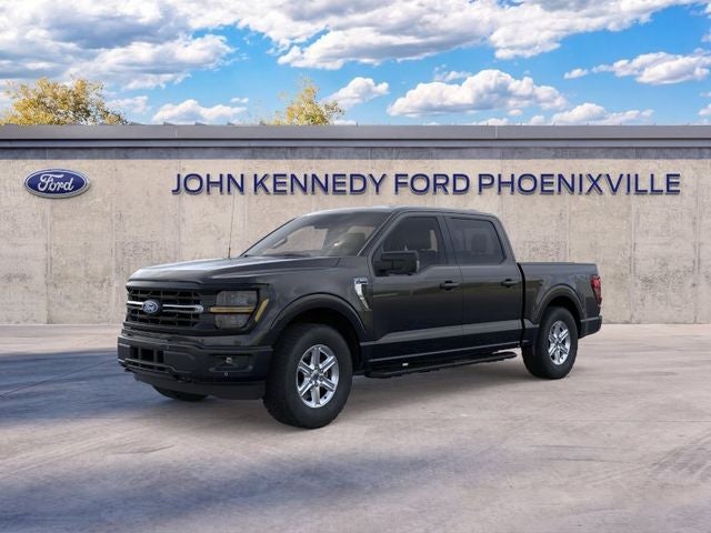 2026 Ford F-150 XLT in Black Metallic — front three-quarter view