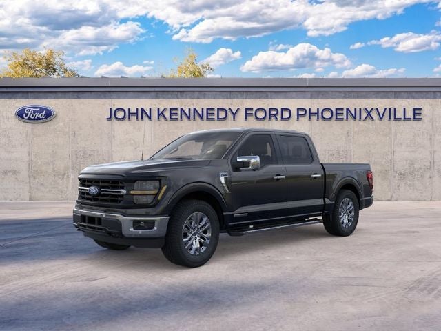 2026 Ford F-150 XLT in Black Metallic — front three-quarter view