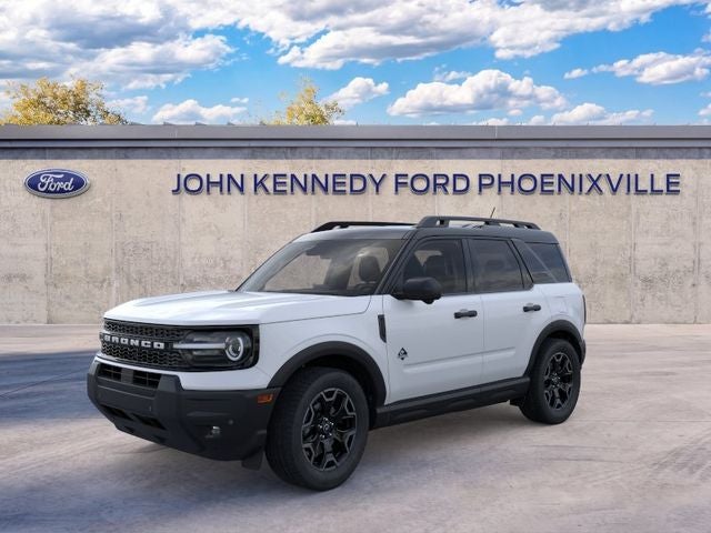 2026 Ford Bronco Sport Outer Banks in White Metallic — front three-quarter view