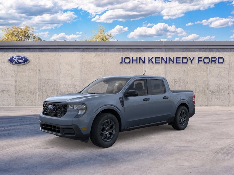 2026 Ford Maverick XLT in Azure Gray Metallic — front three-quarter view