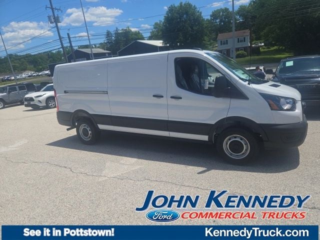 2026 Ford Transit Cargo Van T-250 148 Low Rf 9150 GVWR RWD in Oxford White — front three-quarter view