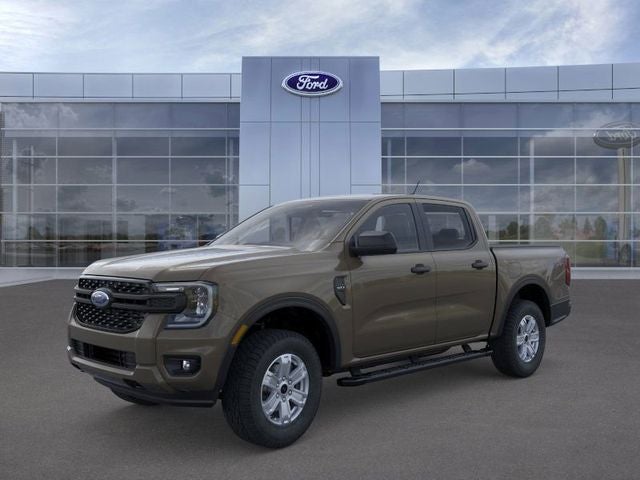 2025 Ford Ranger XL in Marsh Gray — front three-quarter view