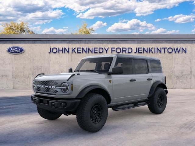 2026 Ford Bronco Badlands in Avalanche — front three-quarter view