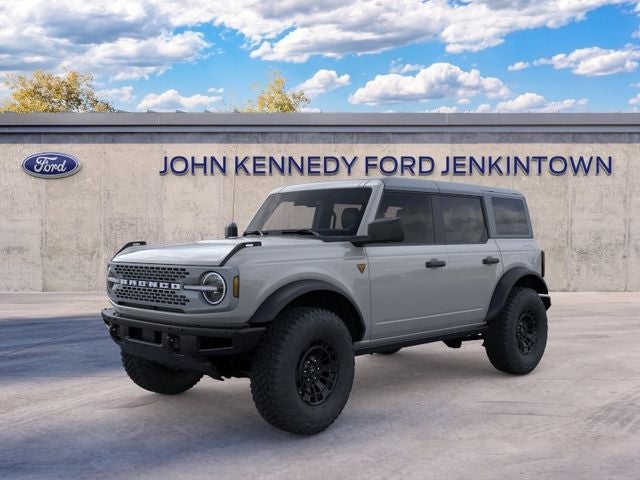 2026 Ford Bronco Badlands in Avalanche — front three-quarter view