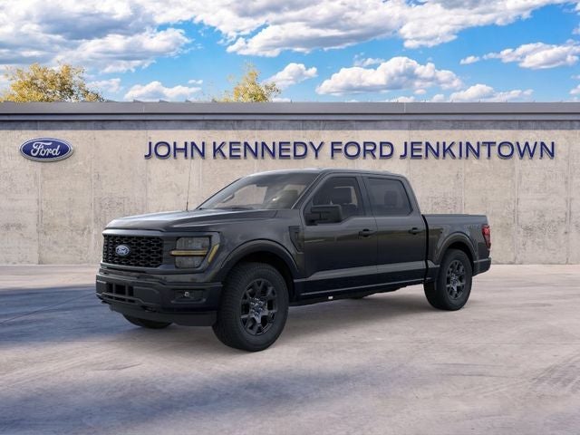 2026 Ford F-150 STX in Black Metallic — front three-quarter view