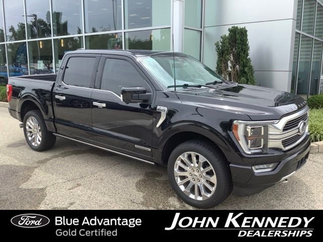 2023 Ford F-150 Limited in Black Metallic — front three-quarter view