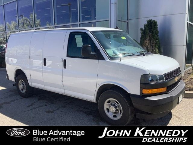 2021 Chevrolet Express 2500 Work Van Cargo in Summit White — front three-quarter view
