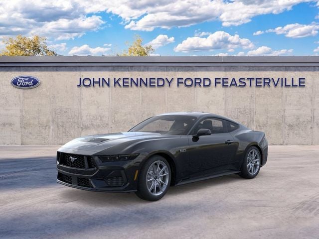 2026 Ford Mustang GT Premium in Shadow Black — front three-quarter view