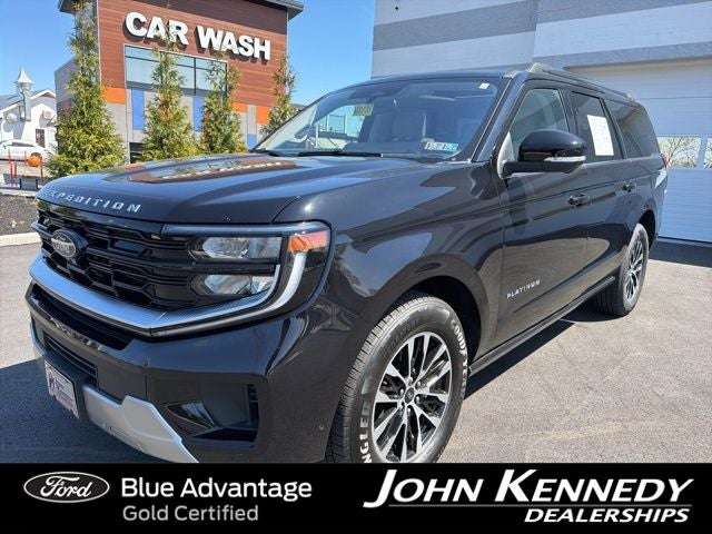 2025 Ford Expedition Max Platinum in Black Metallic — front three-quarter view