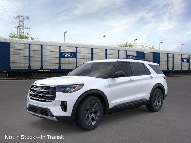 2026 Ford Explorer Active in Star White Metallic Tri-Coat — front three-quarter view
