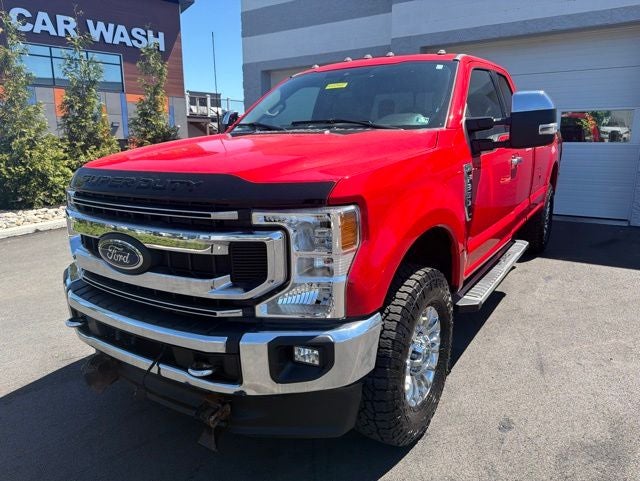 2022 Ford F-350SD XLT in Race Red — front three-quarter view