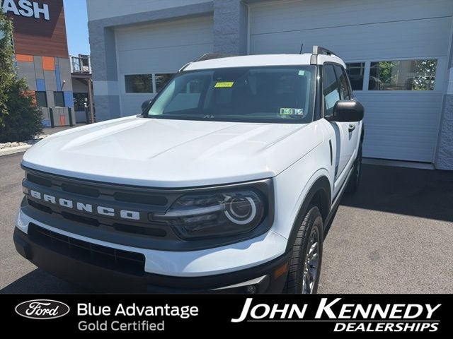 2023 Ford Bronco Sport Big Bend in Oxford White — front three-quarter view