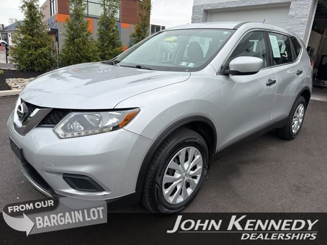 2016 Nissan Rogue S in Brilliant Silver — front three-quarter view