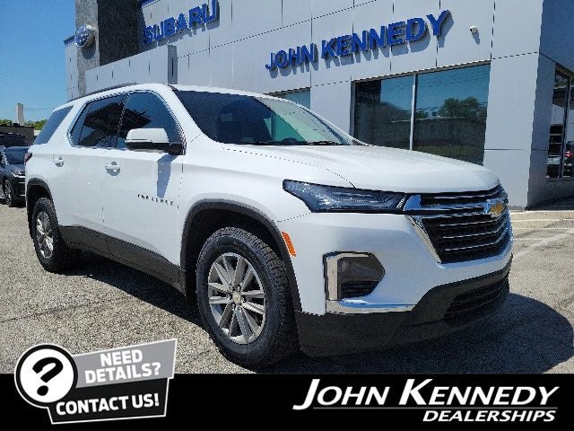 2023 Chevrolet Traverse LT 1LT in Summit White — front three-quarter view