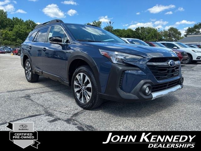 2024 Subaru Outback Limited in Cosmic Blue Pearl — front three-quarter view