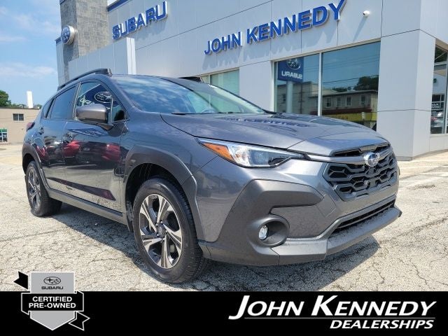 2024 Subaru Crosstrek Premium in Magnetite Gray Metallic — front three-quarter view