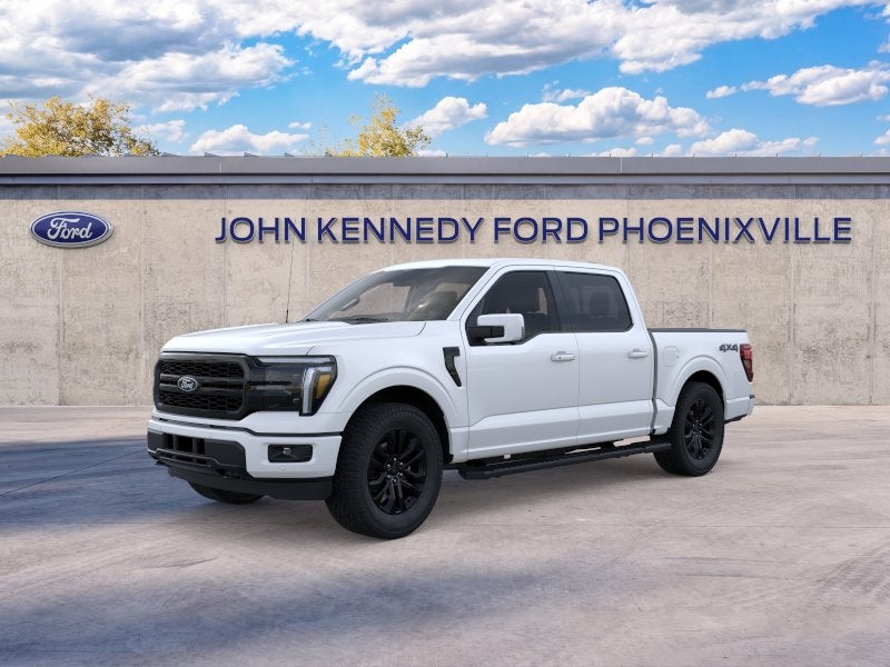 2026 Ford F-150 Lariat in Star White Metallic Tri-Coat — front three-quarter view