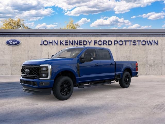 2026 Ford Super Duty F-250 XLT in Argon Blue Metallic — front three-quarter view