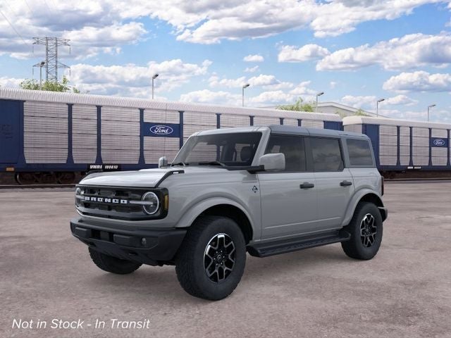 2026 Ford Bronco Outer Banks in Avalanche Gray — front three-quarter view