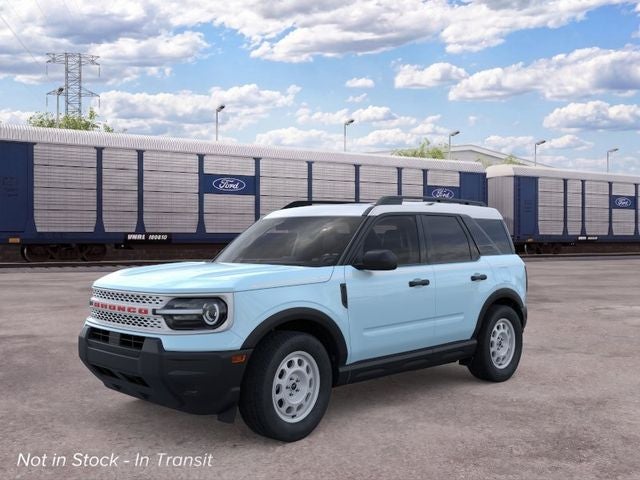 2026 Ford Bronco Sport Heritage in Robin's Egg Blue — front three-quarter view