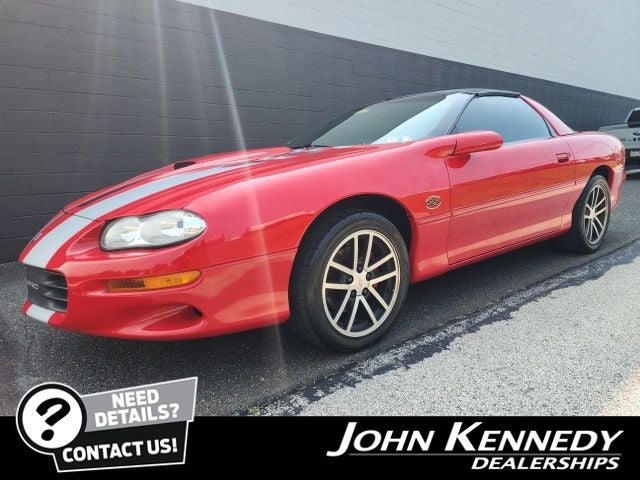 2002 Chevrolet Camaro Z28 in Bright Rally Red — front three-quarter view