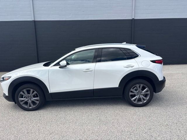 2025 Mazda Mazda CX-30 2.5 S Premium Package in Snowflake White Pearl Mica — front three-quarter view