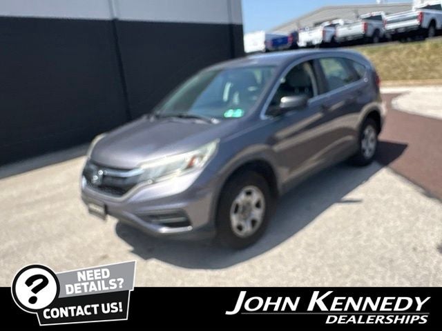 2015 Honda CR-V LX in Gray — front three-quarter view